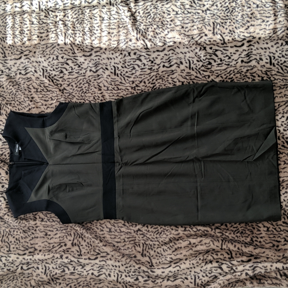 Green And Black Sheath Dress